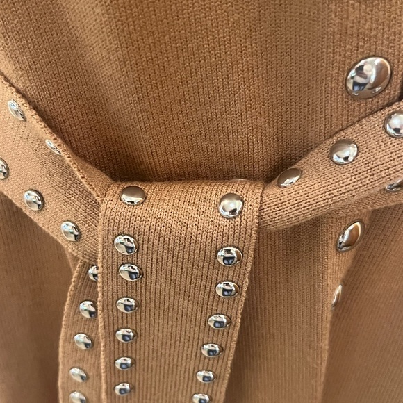 INC International Concepts Camel Studded Cardigan - Picture 4 of 6